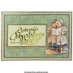 3-D Motive, Frohes Fest 1, Gold-Gravur, 5,5-8cm, 10 Motive