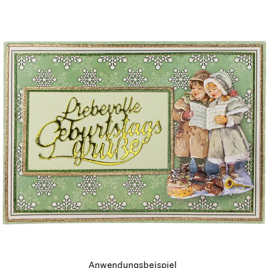 3-D Motive, Frohes Fest 1, Gold-Gravur, 5,5-8cm, 10 Motive