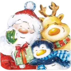 3-D Motive, Frohes Fest 1, Gold-Gravur, 5,5-8cm, 10 Motive