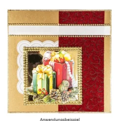 3-D Motive, Frohes Fest 1, Gold-Gravur, 5,5-8cm, 10 Motive