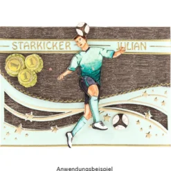 3-D Motive, Fußballer, 5-11cm, 10 Stück