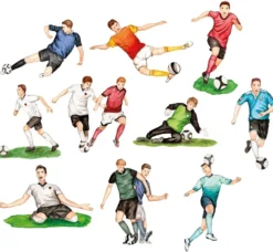 3-D Motive, Fußballer, 5-11cm, 10 Stück