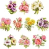3-D Motive, Gartenblumen, Gold-Gravur, 6-8cm, 10 Motive