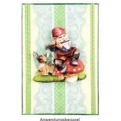 3-D Motive, Gartenzwerge, Gold-Gravur, 8cm, 10 Motive