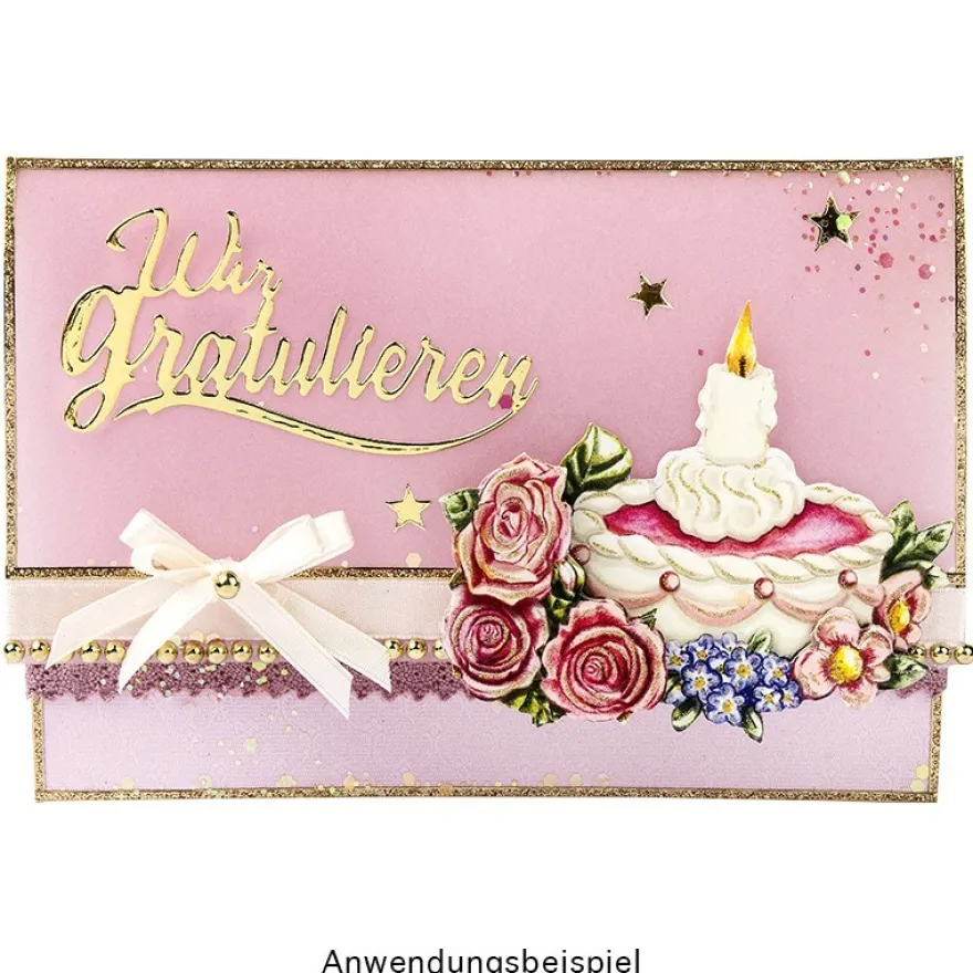 3-D Motive, Geburtstag, 7-9,5cm, 10 Motive