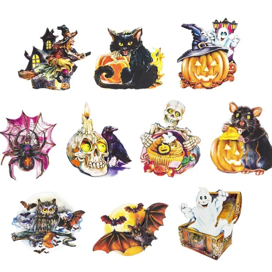3-D Motive, Halloween, 7-11cm, 10 Motive
