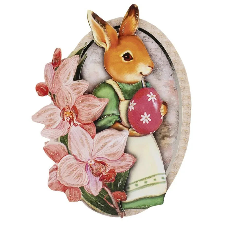3-D Motive, Hasen im Oval, 6-10cm, 10 Motive