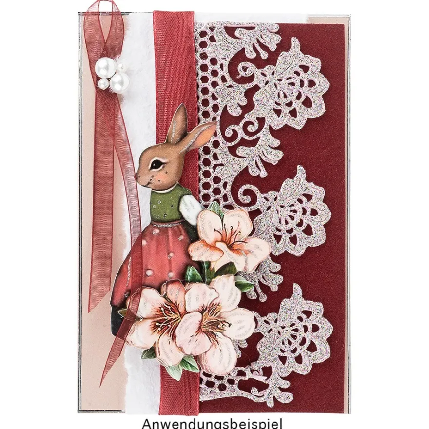 3-D Motive, Hasen in Pastell, 6-10cm, 10 Motive