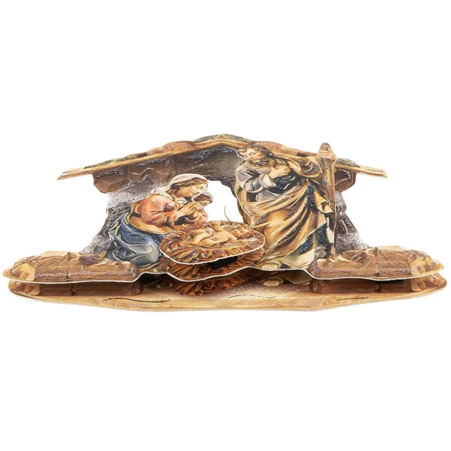 3-D Motive, Heilige Familie, Gold-Gravur, 6-10cm, 10 Motive