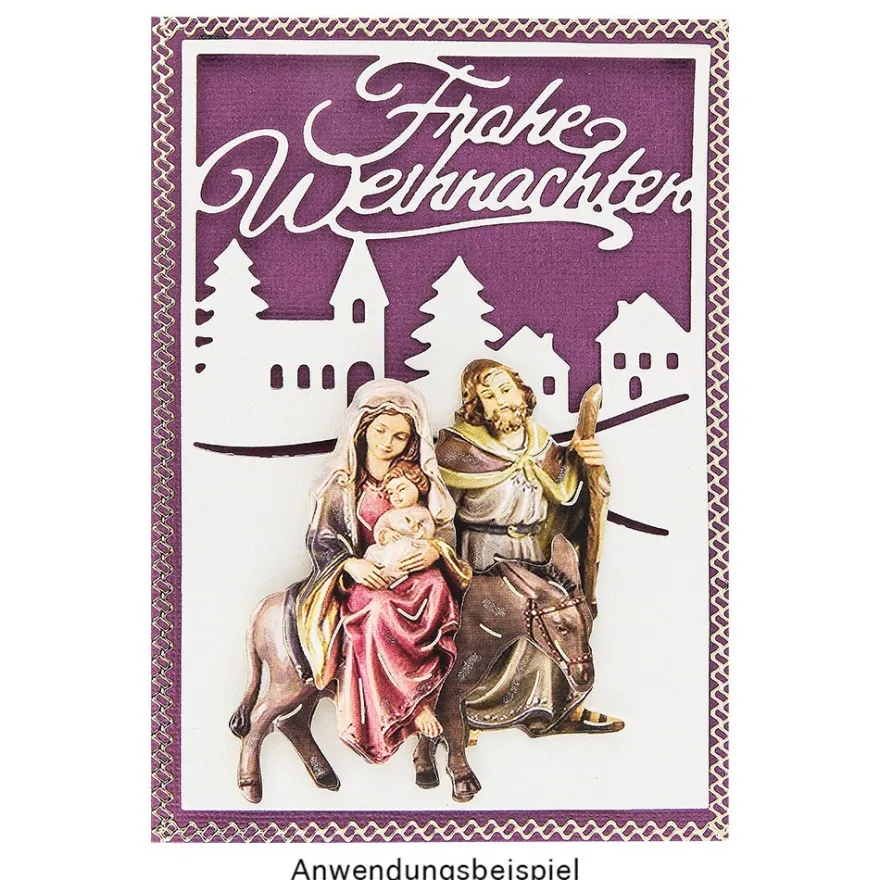 3-D Motive, Heilige Familie, Gold-Gravur, 6-10cm, 10 Motive