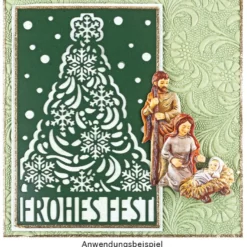 3-D Motive, Heilige Familie, Gold-Gravur, 6-10cm, 10 Motive