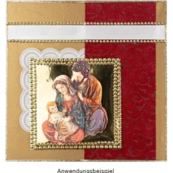 3-D Motive, Heilige Familie, Gold-Gravur, 6-10cm, 10 Motive