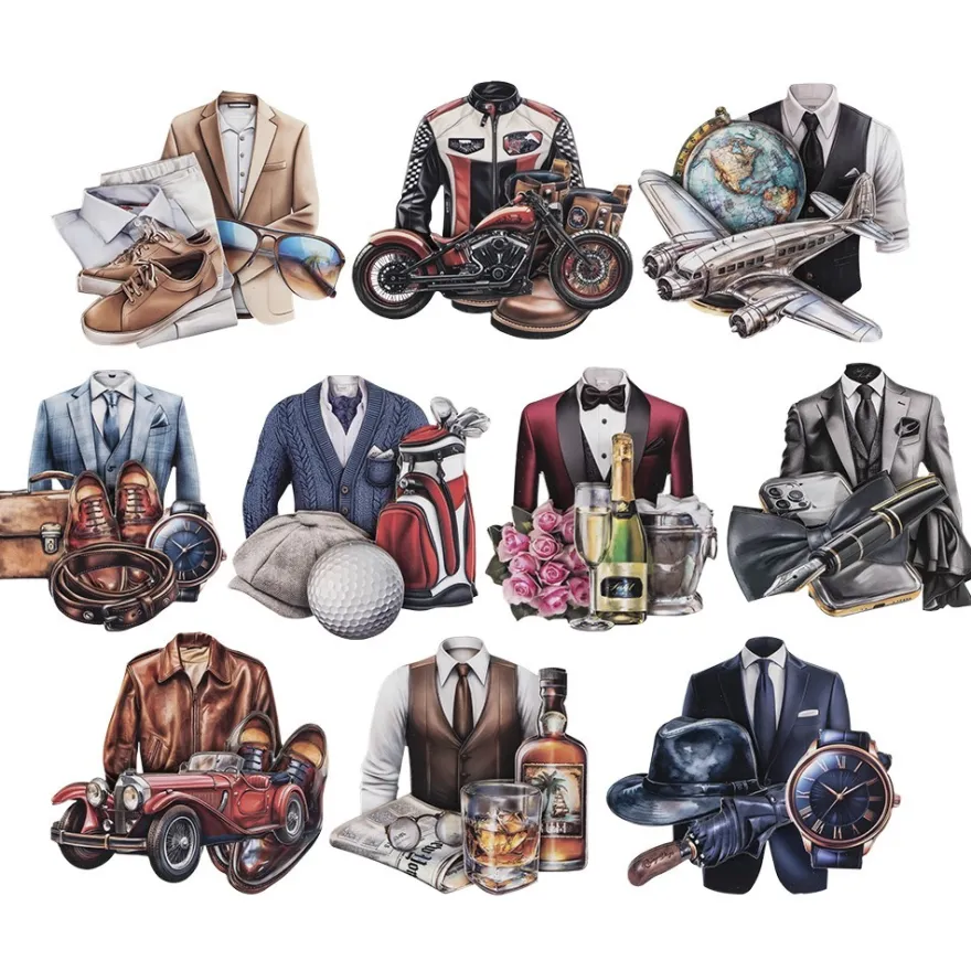 3-D Motive, Herren-Klassiker 2, 7,5-9,5cm, 10 Motive