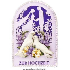 3-D Motive, Hochzeit, 5-10cm, 10 Motive