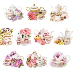 3-D Motive, Kaffee & Tee, 7-8,5 cm, 10 Motive