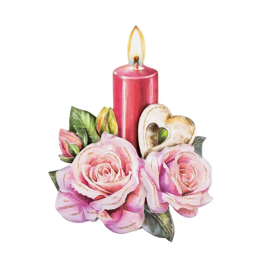3-D Motive, Kerzen-Glückwünsche, 7-10cm, 10 Motive