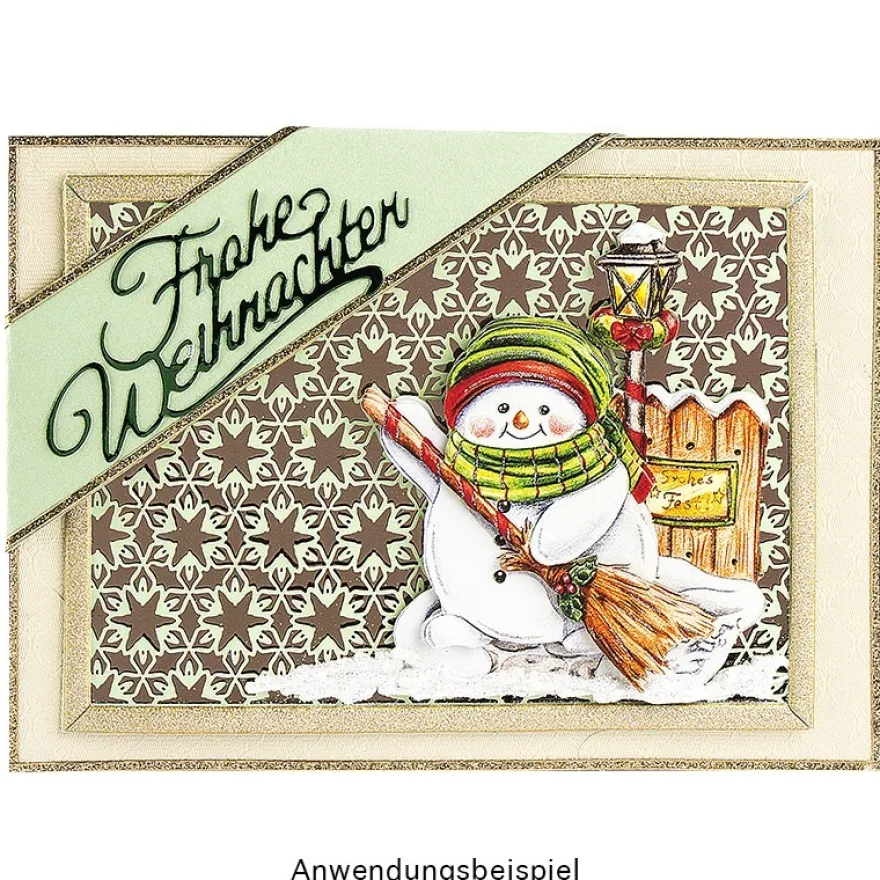 3-D Motive, Knuddelige Schneemänner, 6,5-8cm, 10 Motive