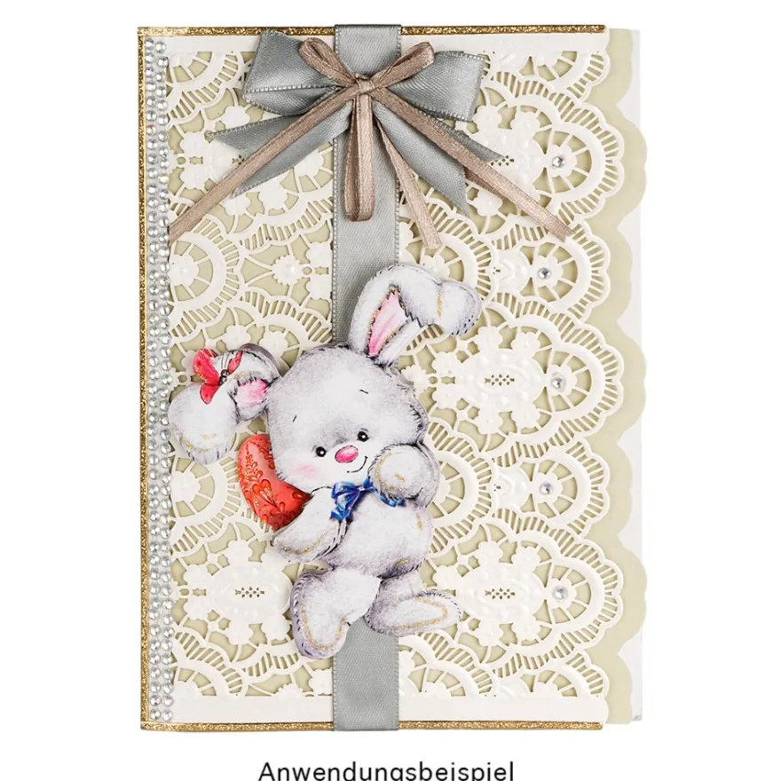 3-D Motive, Knuffige Hasen, 6,5-9cm, 10 Motive