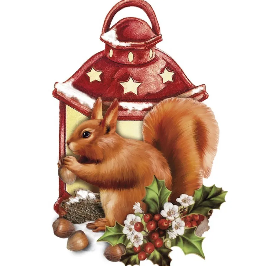 3-D Motive, Laternen & Tiere im Winter, 6-11cm, 10 Motive