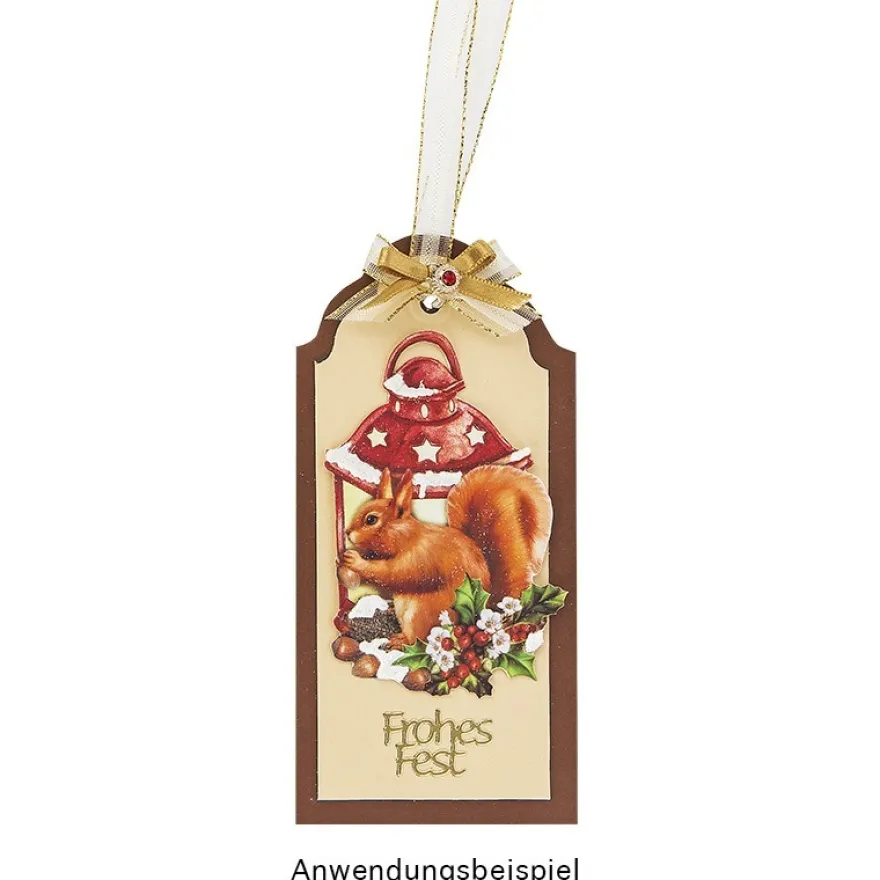 3-D Motive, Laternen & Tiere im Winter, 6-11cm, 10 Motive