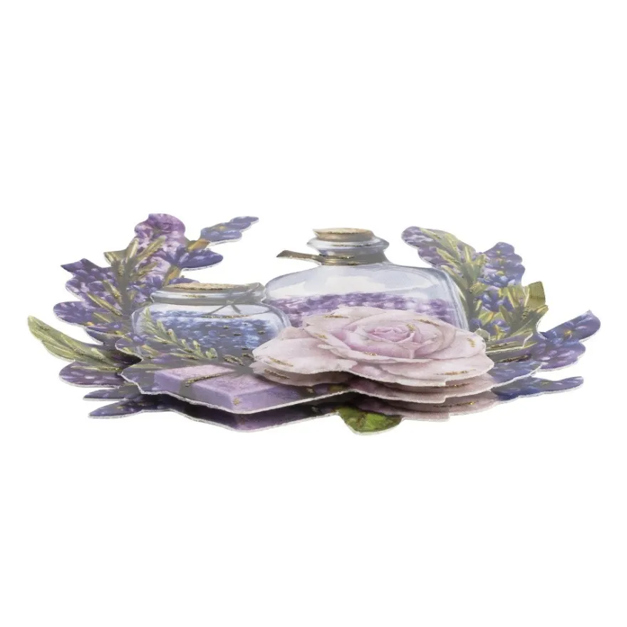 3-D Motive, Lavendel, 6,5-9,5cm, 10 Motive