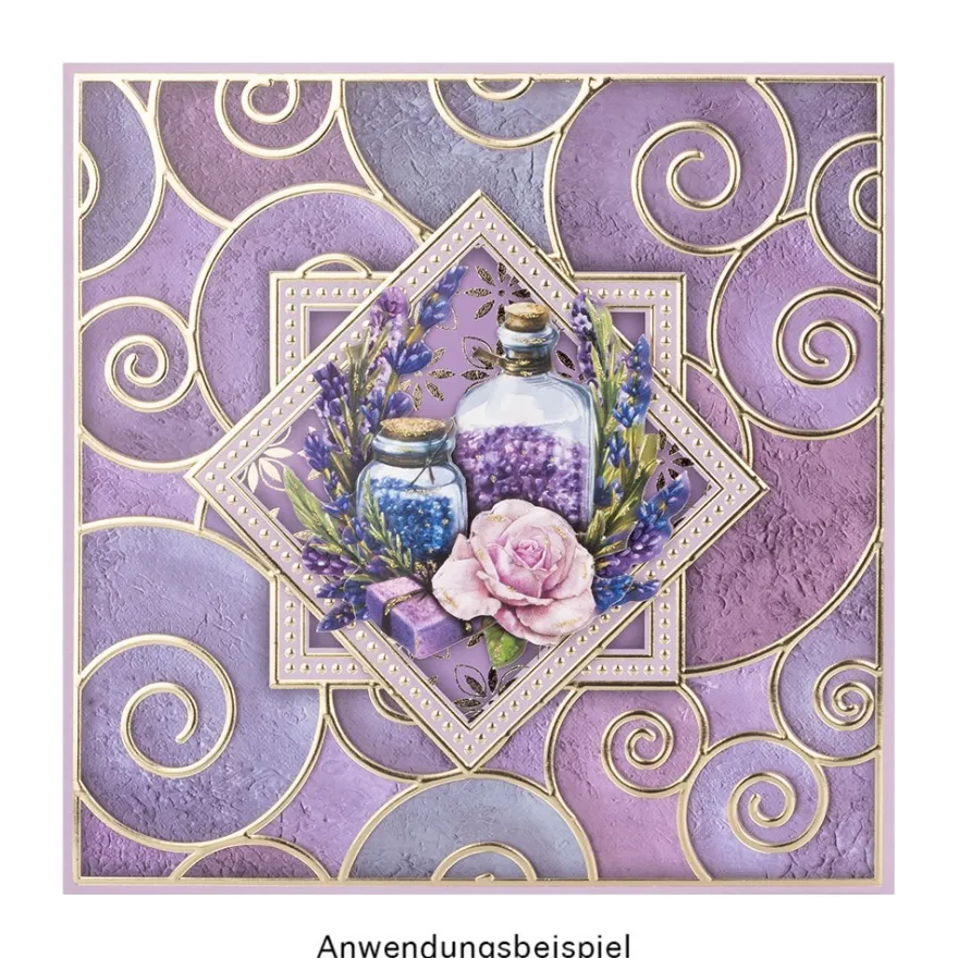 3-D Motive, Lavendel, 6,5-9,5cm, 10 Motive