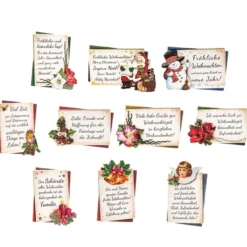 3-D Motive, Liebe Weihnachtsgrüße, 7cm x 9,5cm, 10 Motive