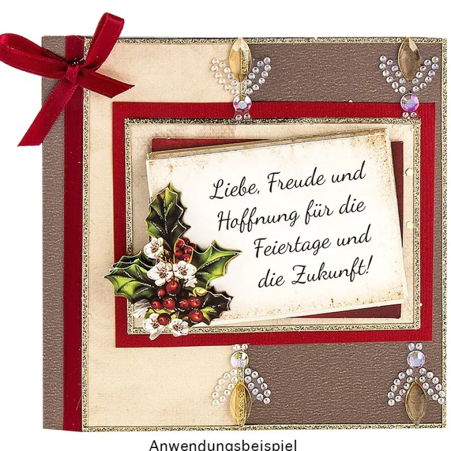 3-D Motive, Liebe Weihnachtsgrüße, 7cm x 9,5cm, 10 Motive