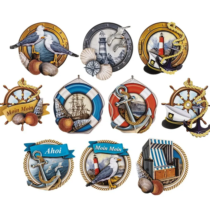3-D Motive, Maritim, 6,5-8cm, 10 Motive