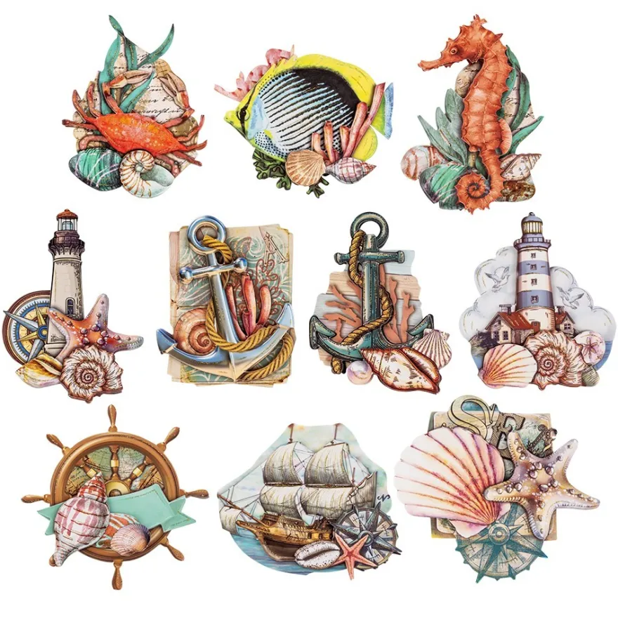 3-D Motive, Maritim 2, 7,5-10,5cm, 10 Motive