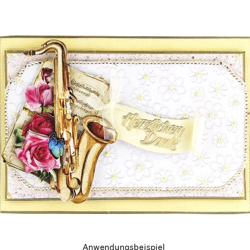 3-D Motive, Musik-Instrumente, 6,5-11cm, 10 Motive