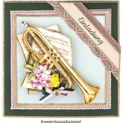 3-D Motive, Musik-Instrumente, 6,5-11cm, 10 Motive