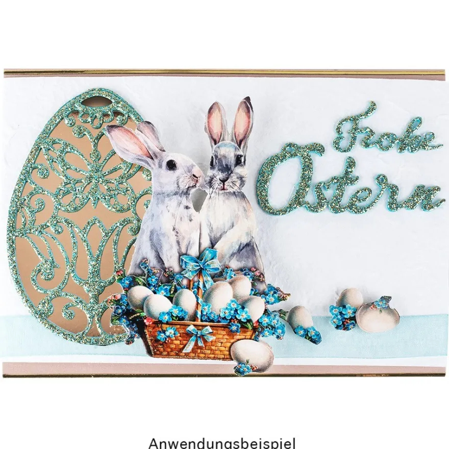 3-D Motive, Niedliche Hasen 2, 7-10cm, 10 Motive