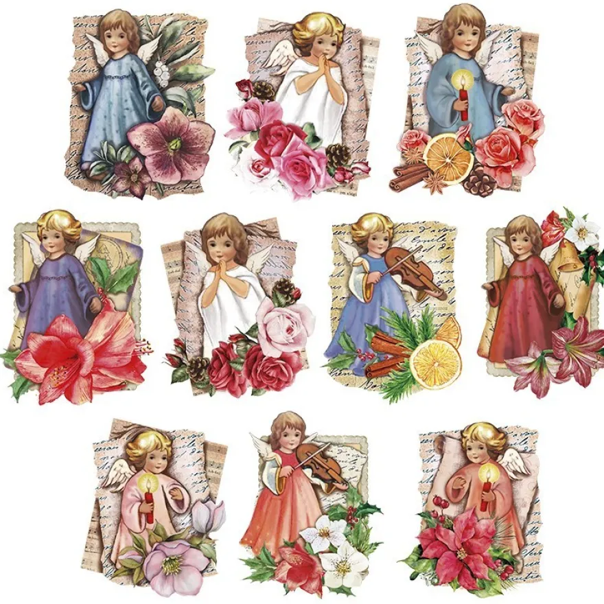 3-D Motive, Nostalgie-Engel 2, 6,5-9cm, 10 Motive