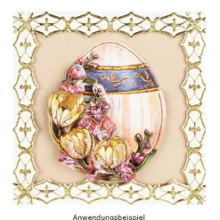 3-D Motive, Ostereier, Gold-Gravur, 6,5-8cm, 10 Motive