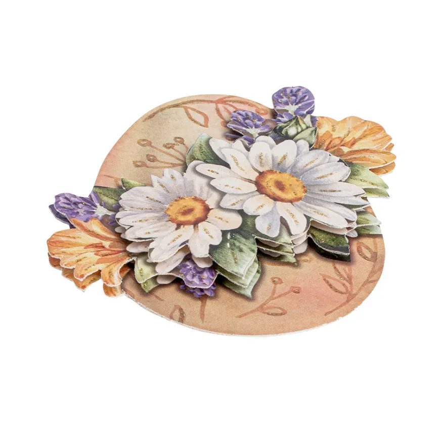 3-D Motive, Ostereier mit Blumen, 7,5-9,5cm, 10 Motive