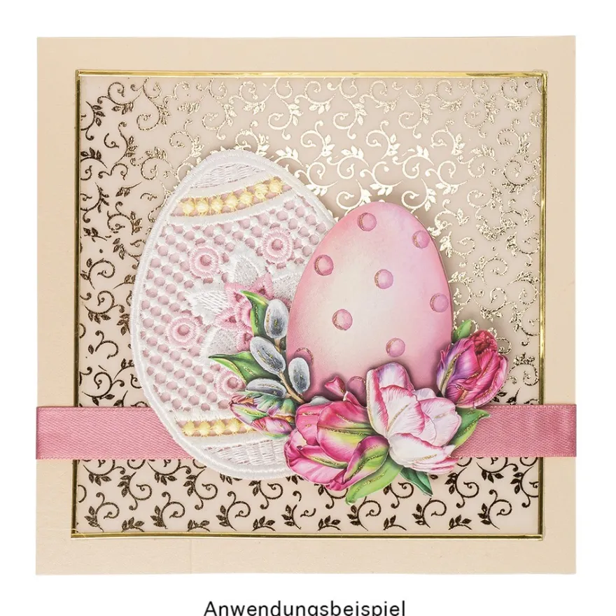 3-D Motive, Ostereier mit Blumen, 7,5-9,5cm, 10 Motive