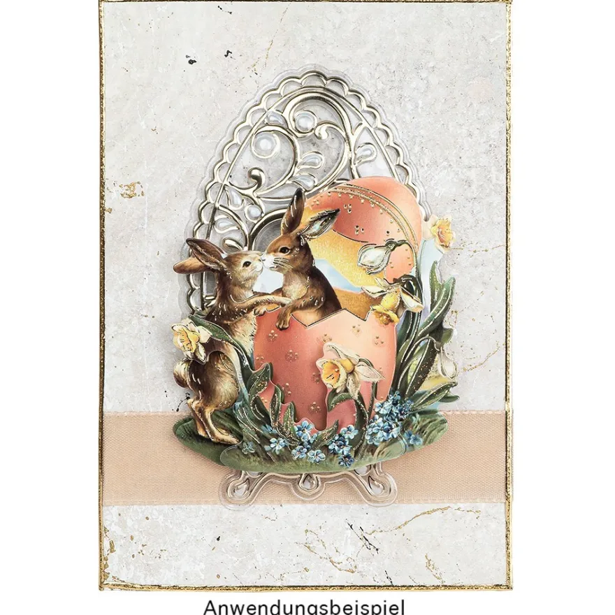 3-D Motive, Ostermotive, Gold-Gravur, 6-8cm, 10 Motive