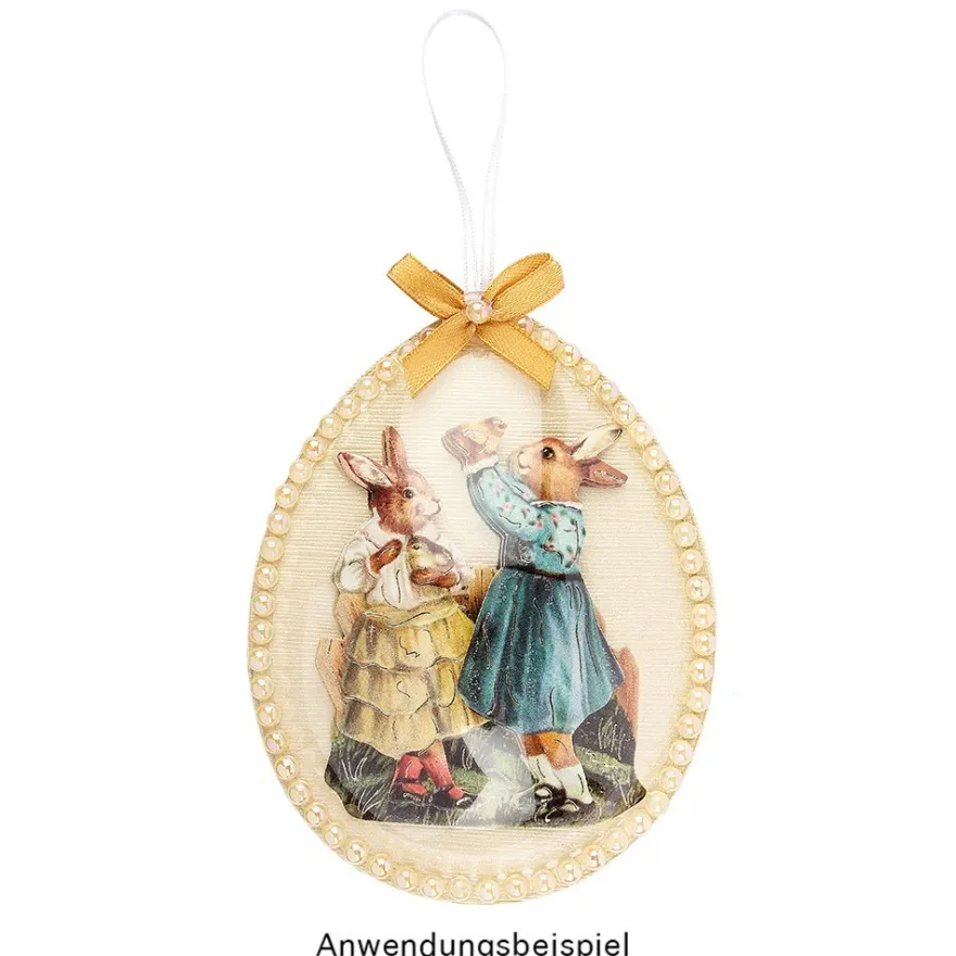 3-D Motive, Ostern Vintage-Style 1, 6-8cm, 10 Motive