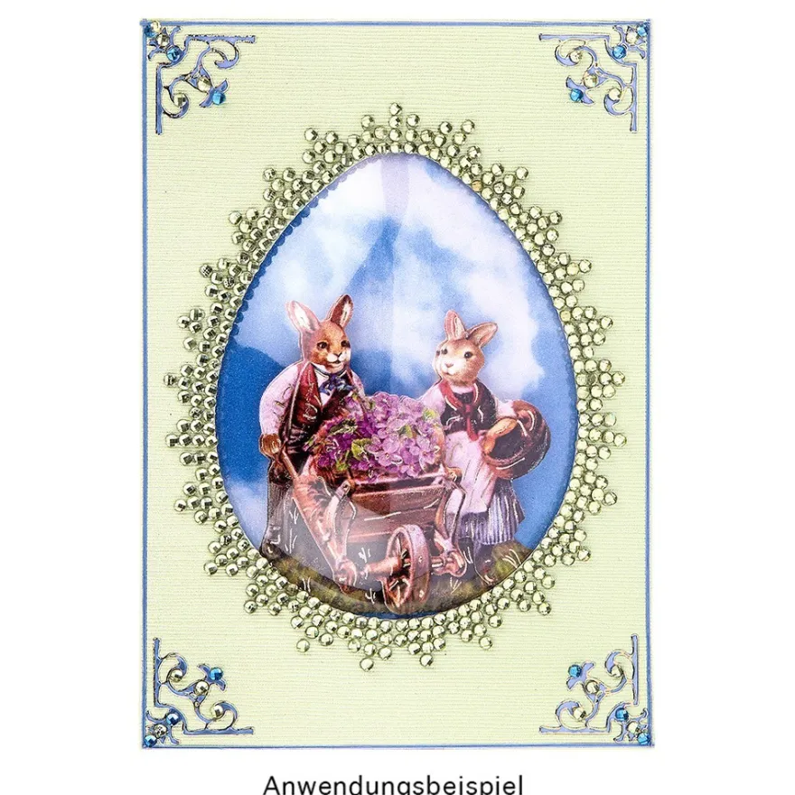 3-D Motive, Ostern Vintage-Style 1, 6-8cm, 10 Motive