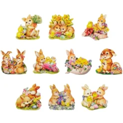 3-D Motive, Osterzeit, Gold-Gravur, 6-8cm, 10er Set
