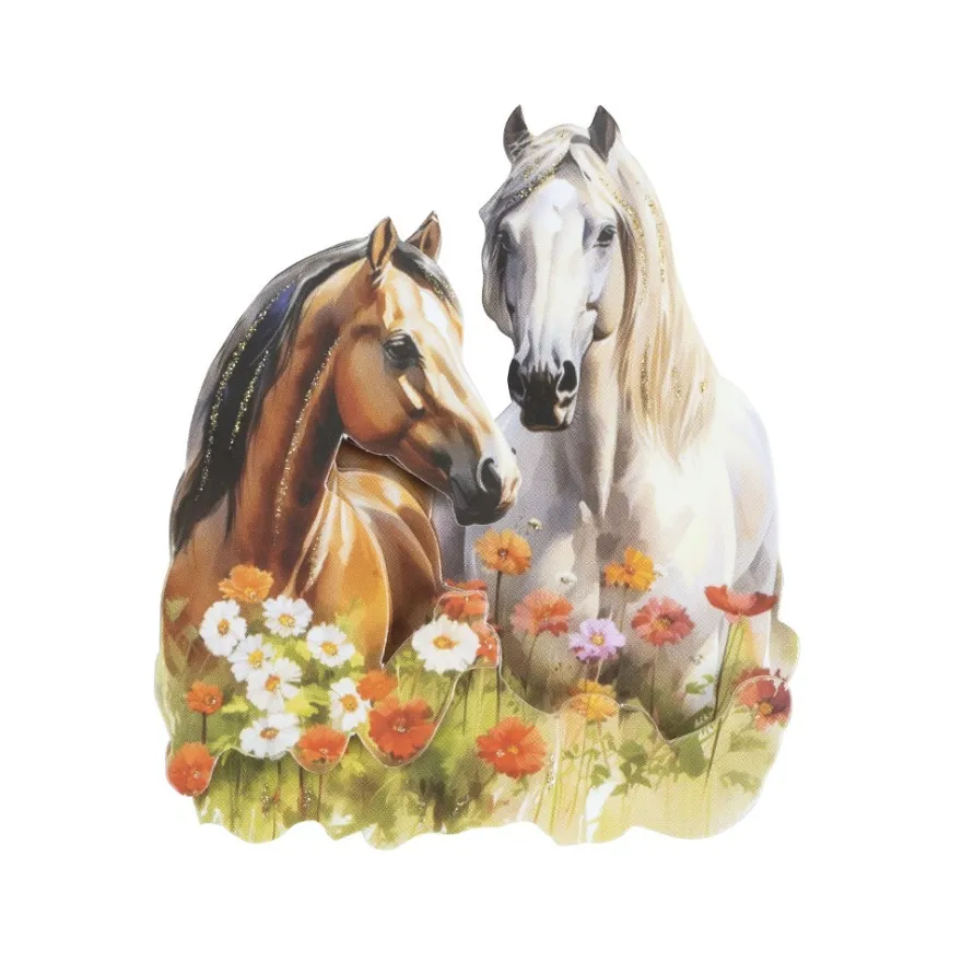 3-D Motive, Pferde, 7-9,5cm, 10 Motive