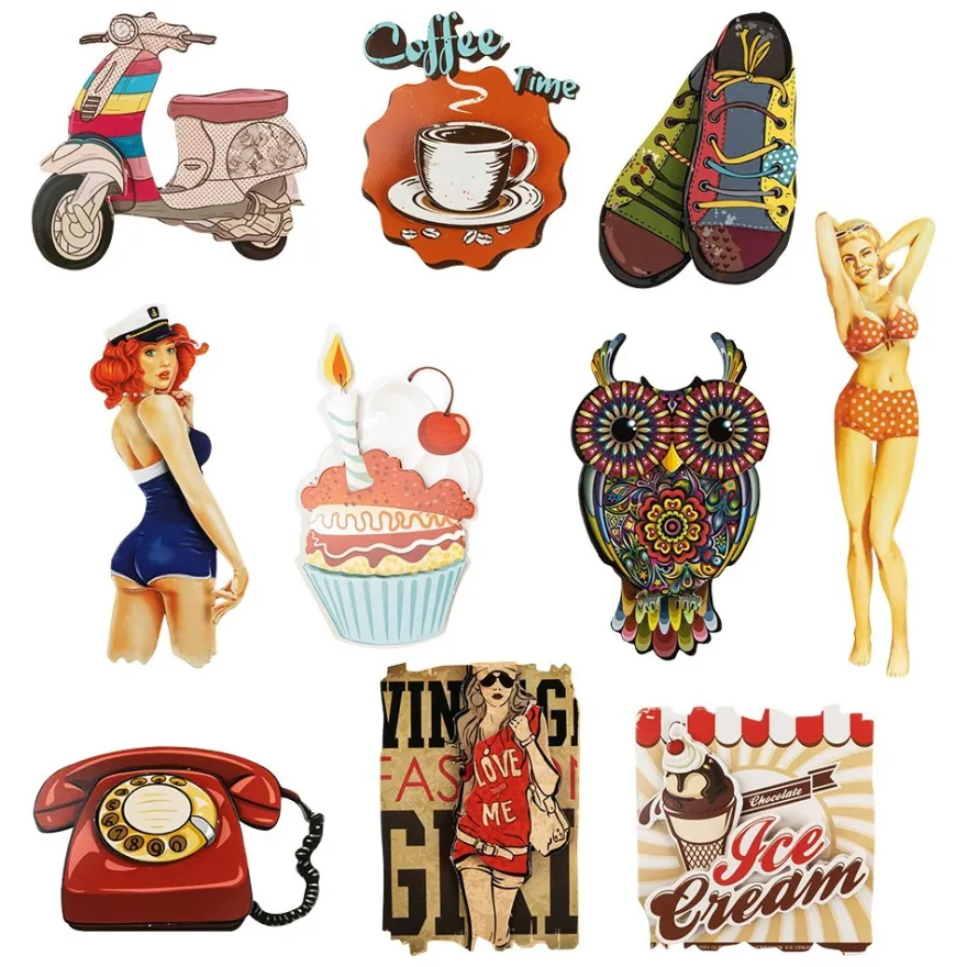 3-D Motive, Retro, 3-14,5cm, 10 Motive