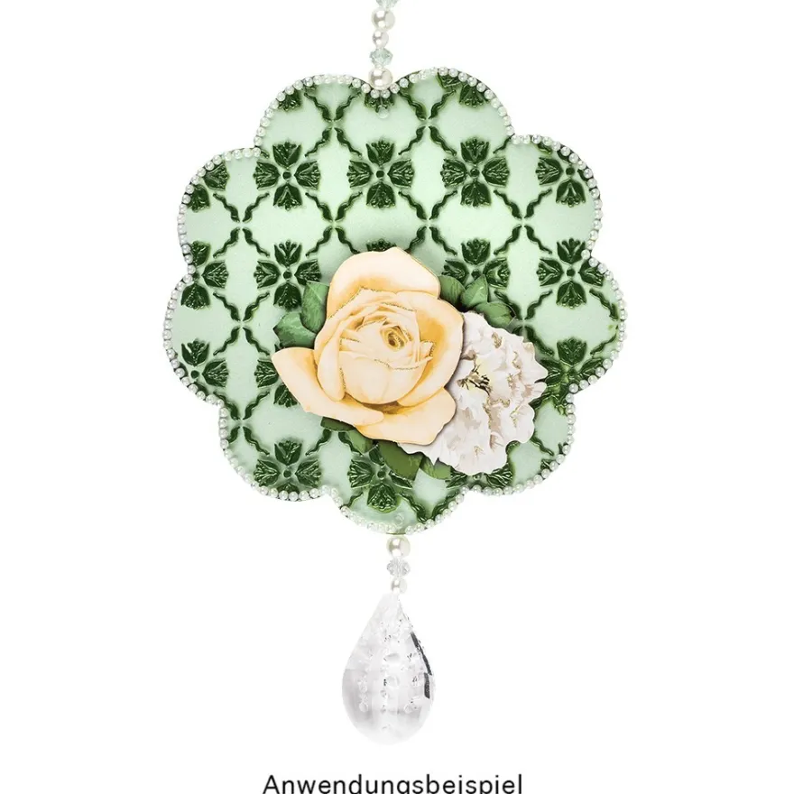 3-D Motive, Romantik-Blumen, 7-9cm, 10 Motive