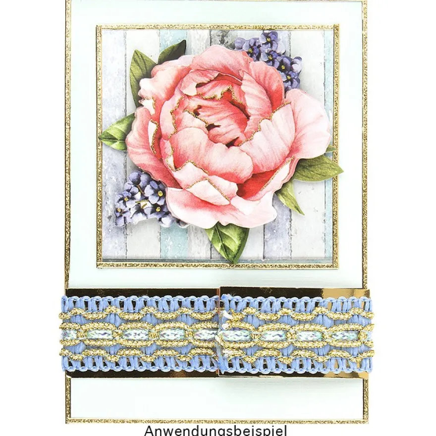 3-D Motive, Romantik-Blumen, 7-9cm, 10 Motive