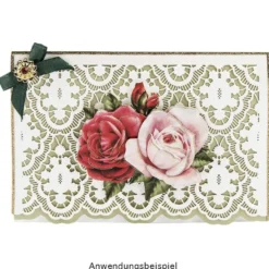 3-D Motive, Romantik-Blumen, 7-9cm, 10 Motive