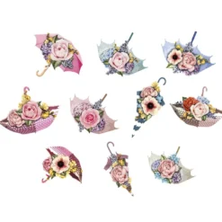 3-D Motive, Schirme, 7-11cm, 10 Motive