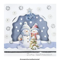 3-D Motive, Schneemann-Familie, 6,5-9cm, 10 Motive