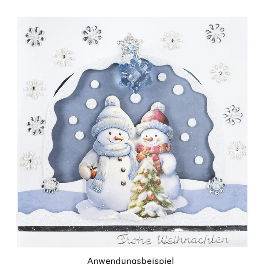 3-D Motive, Schneemann-Familie, 6,5-9cm, 10 Motive