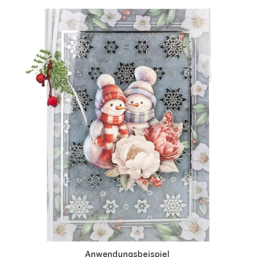 3-D Motive, Schneemann-Familie, 6,5-9cm, 10 Motive